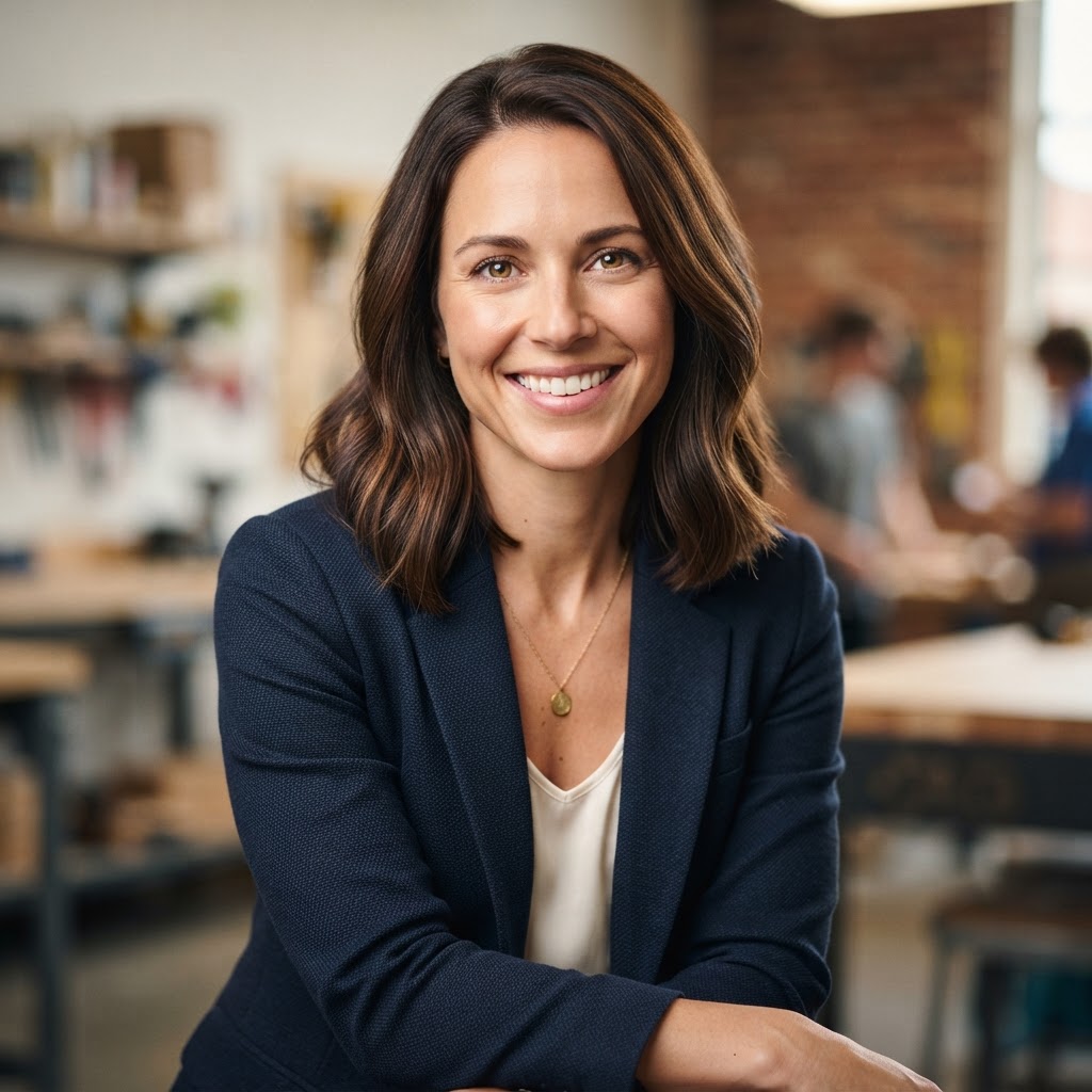 Portrait of Sara Mendez smiling proudly
