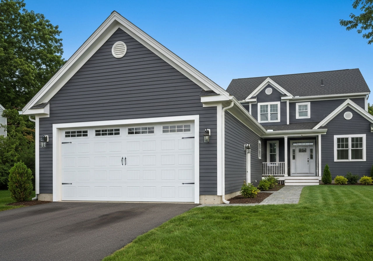 Residential garage door on a Washington, DC home