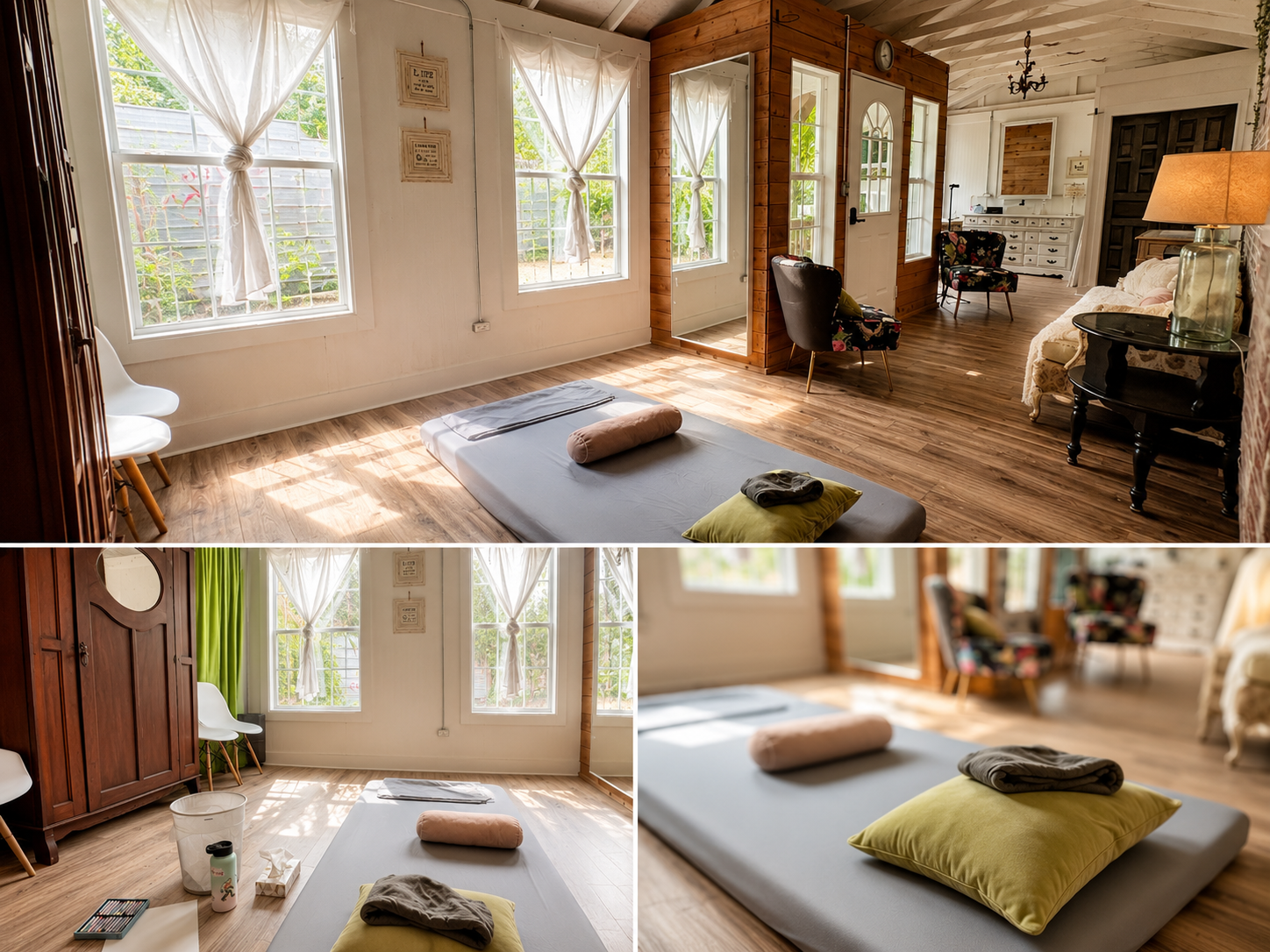 Boho cottage breathwork studio on a private ranch between Austin and Dripping Springs, Texas