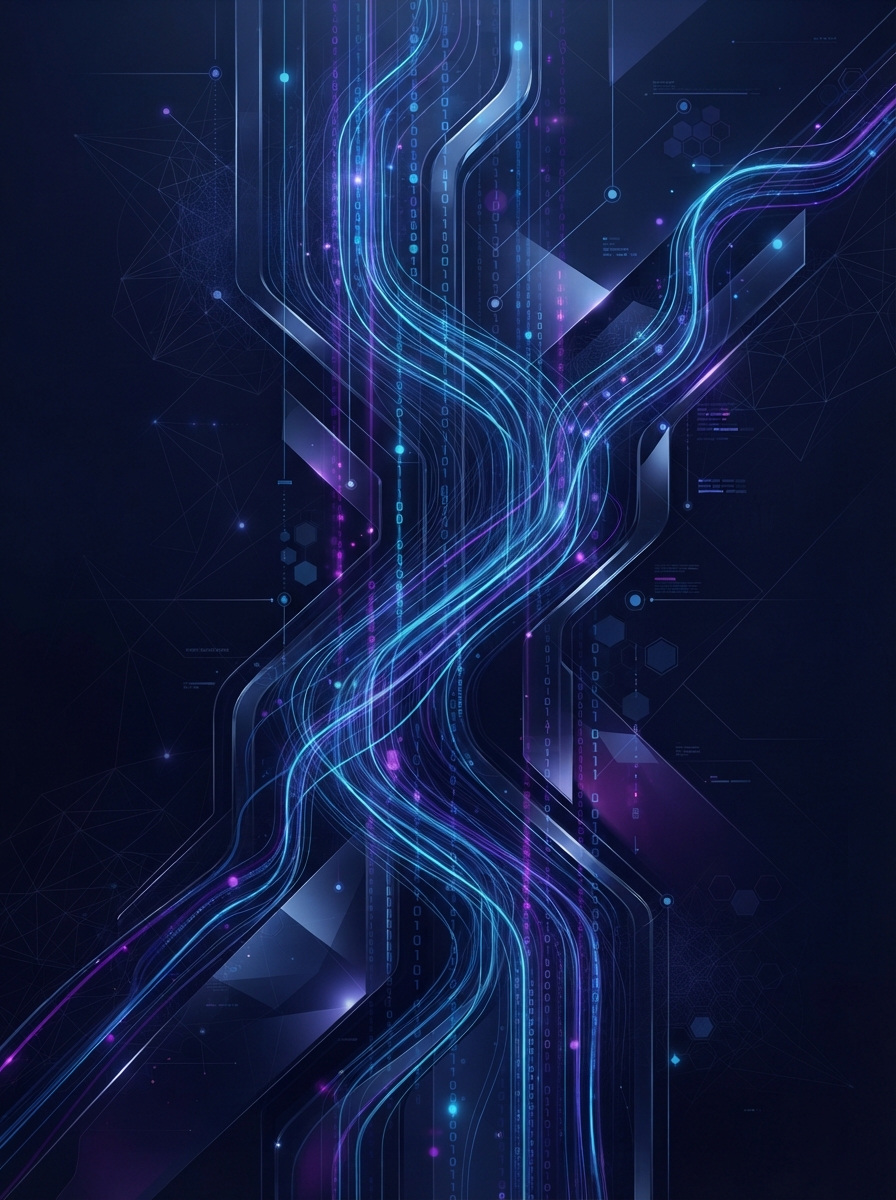Connection Worx abstract data stream visual