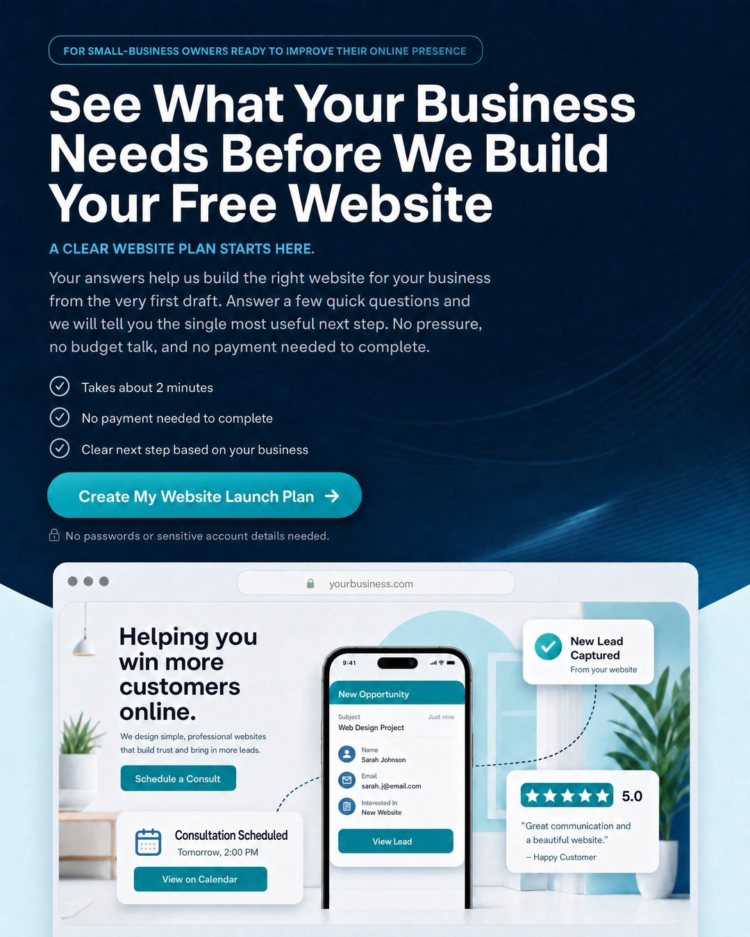 When your website goes live, new customer messages and booking requests start arriving automatically. See your leads captured, consultations scheduled, and reviews collected all in one place.