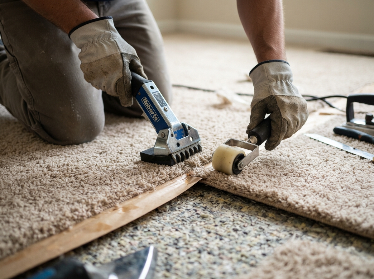 After carpet repair