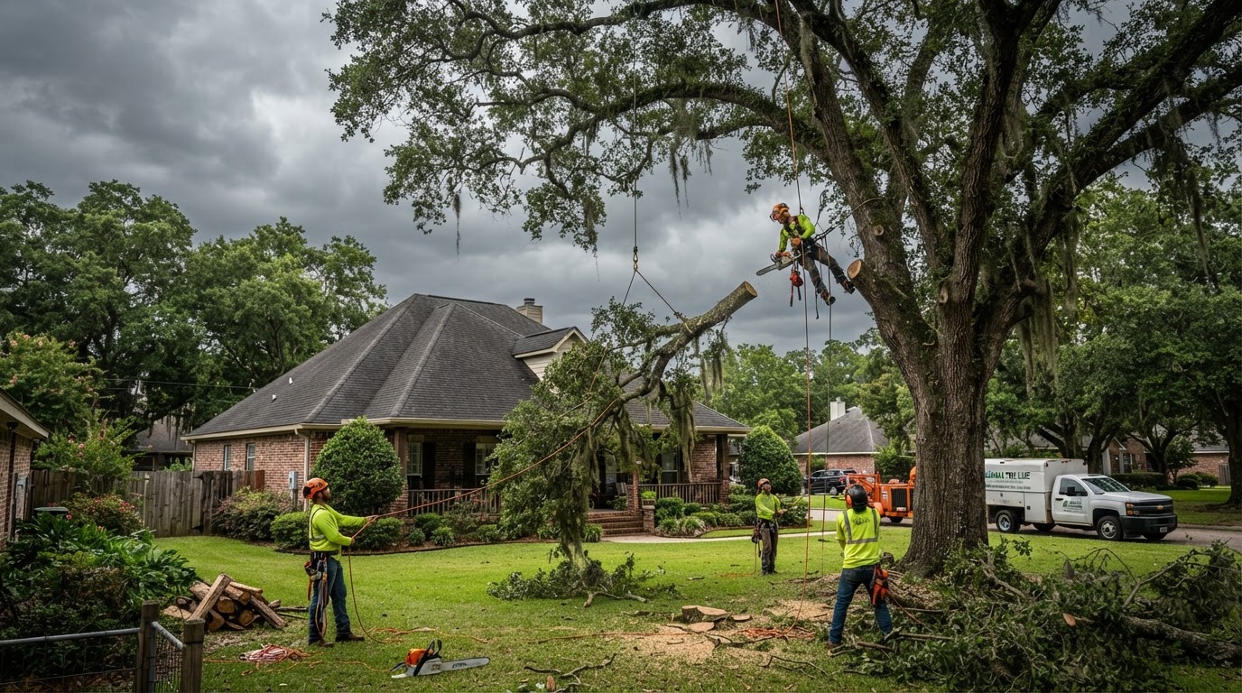 Tree removal on a Louisiana property