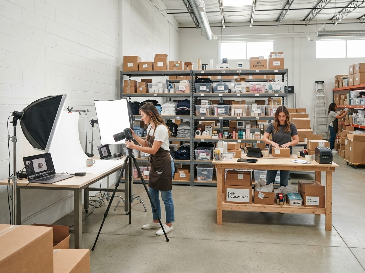 E-commerce product photography studio