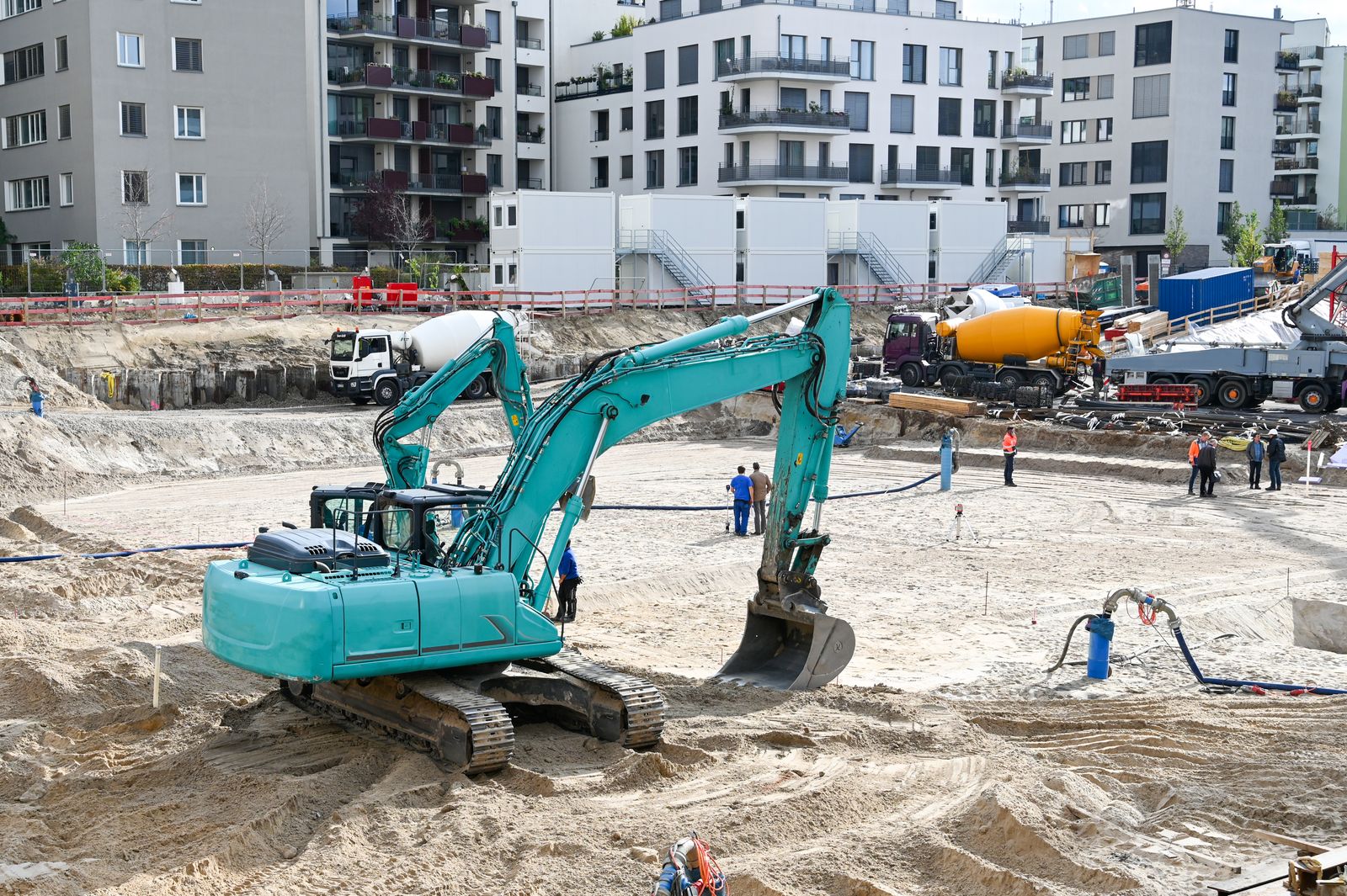 Excavator working on a dirt construction site — excavator financing for contractors