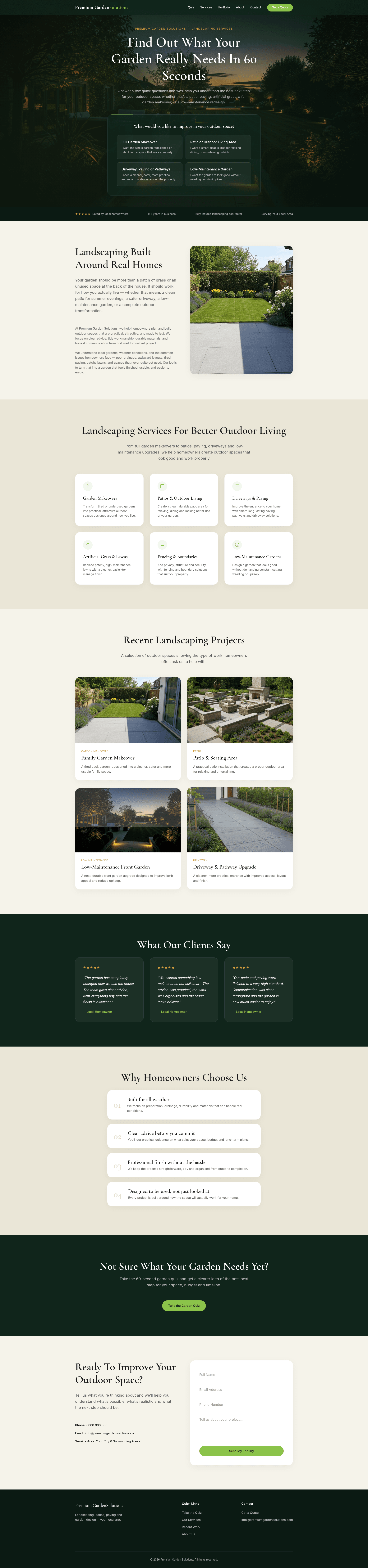 Premium Garden Solutions Design Concept
