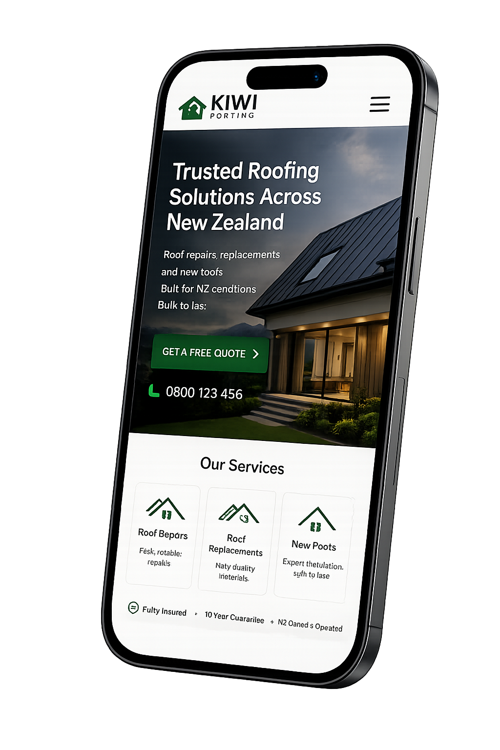 Trade Business Website Mockup