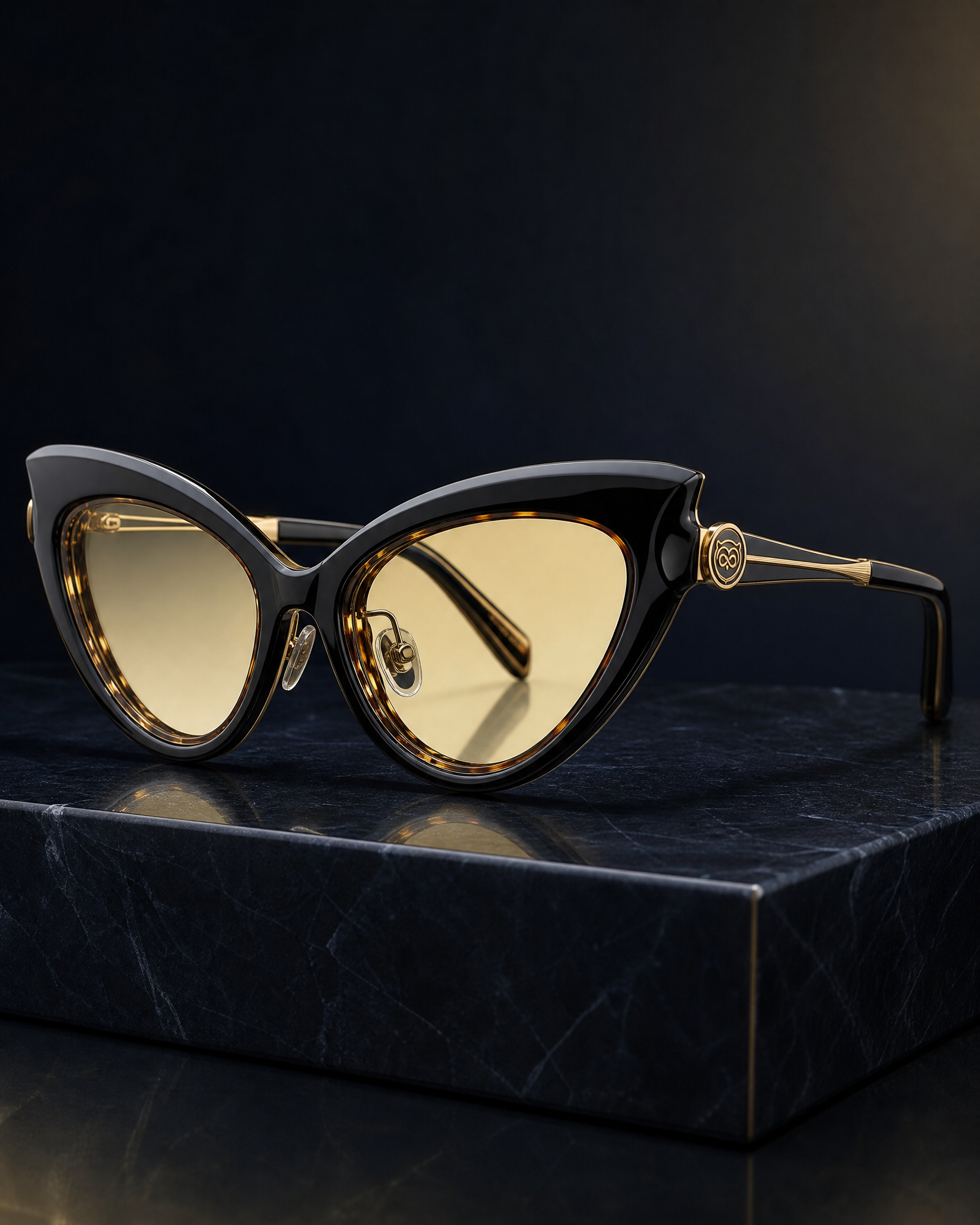 Aura Shield Luxury Cat-Eye Glasses
