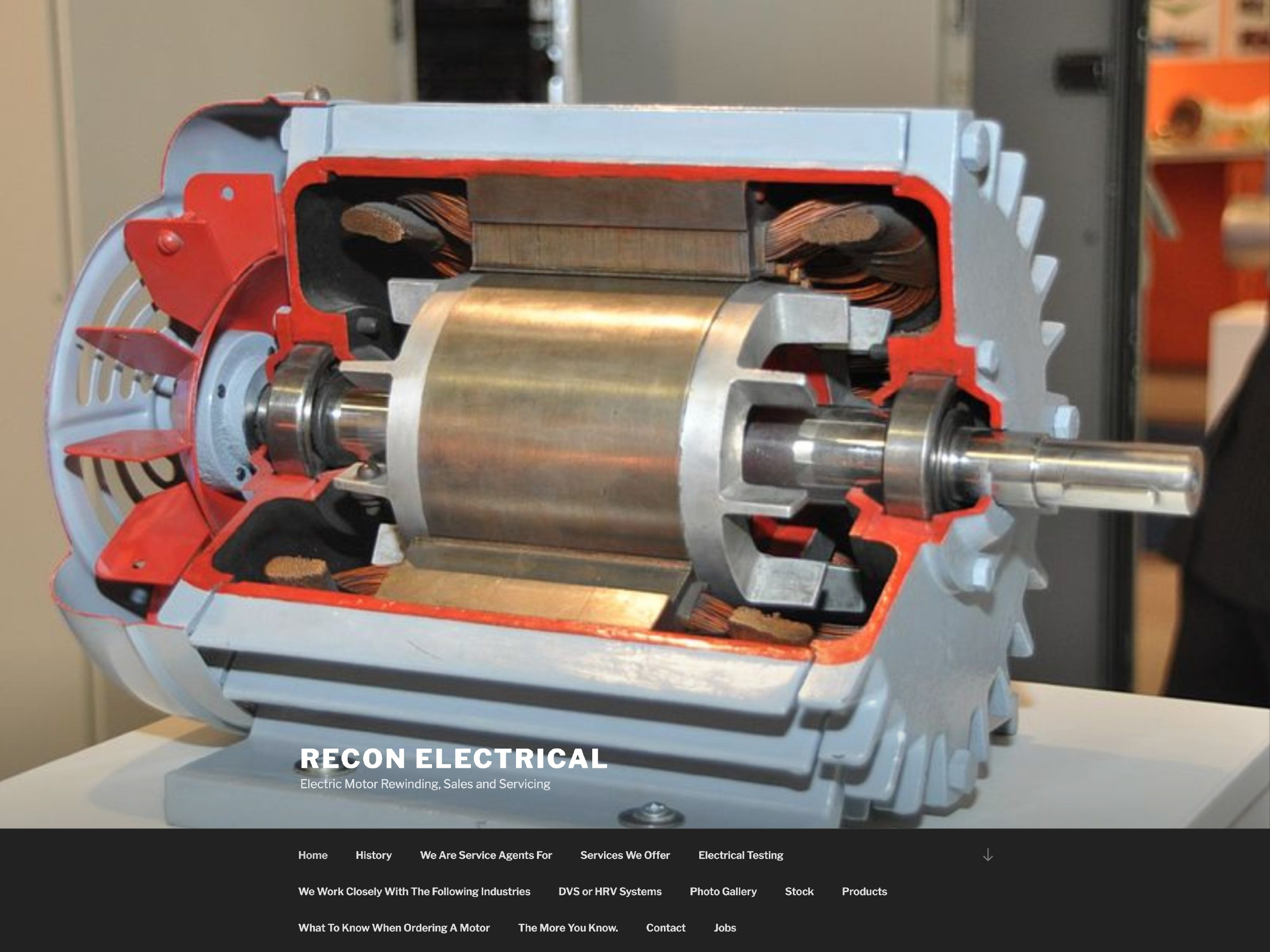 Recon Electrical website before ArrowSite rebuild