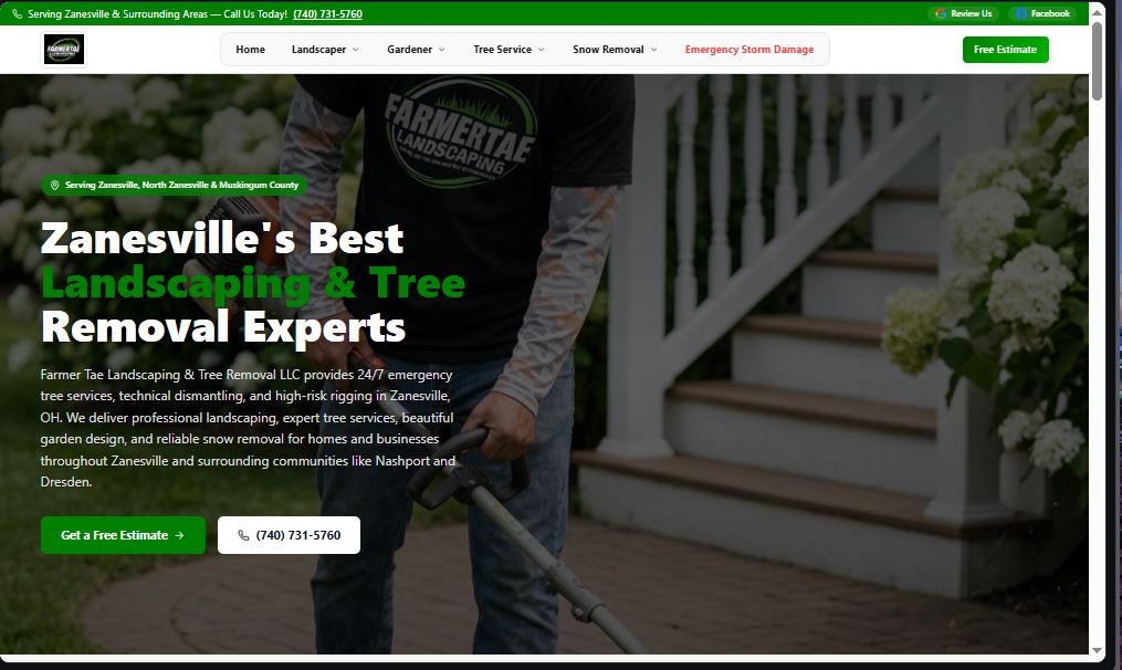 Custom website design for local Ohio business