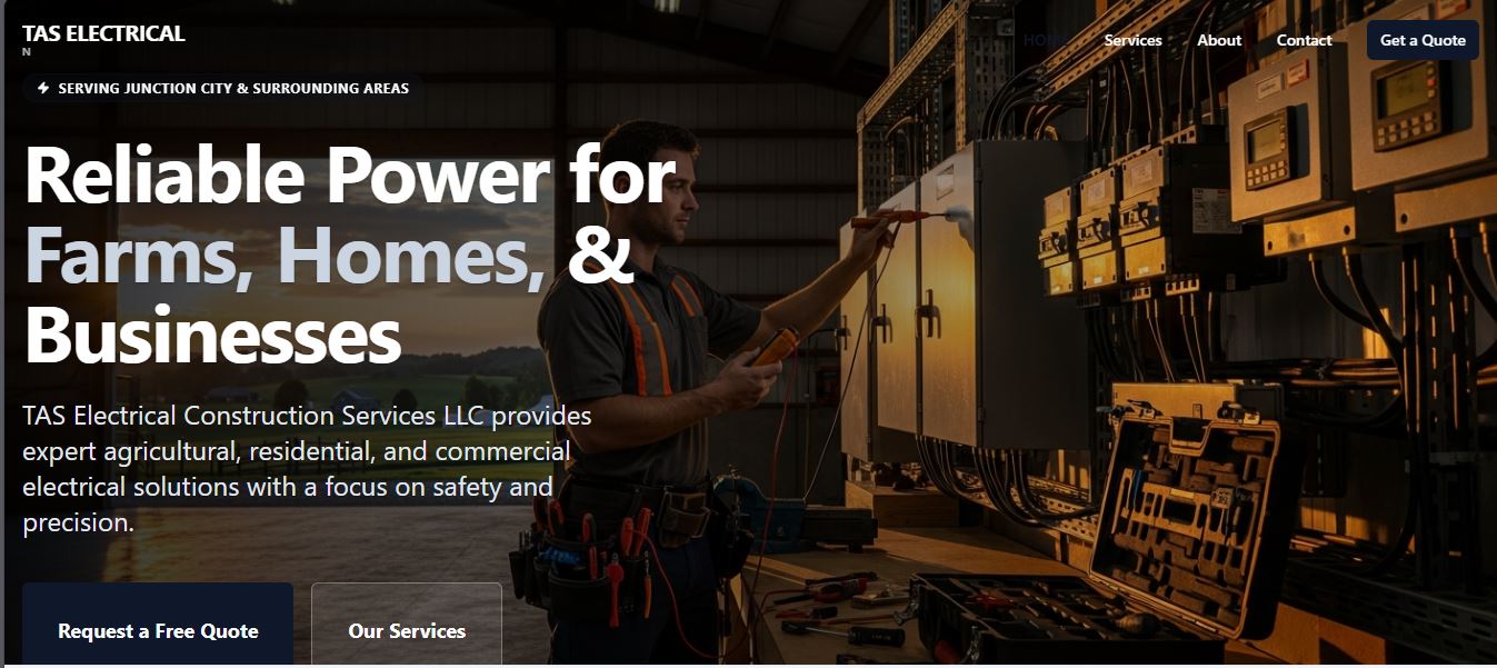 Custom website design for electrical contractor in Ohio