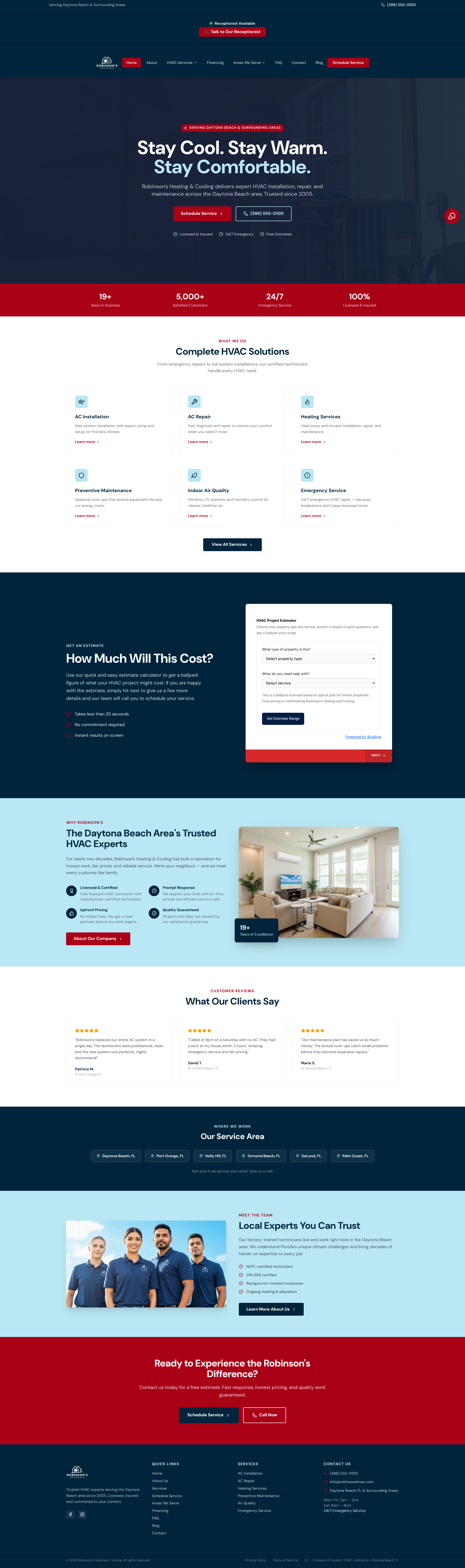 Robinson's Heating & Cooling cover