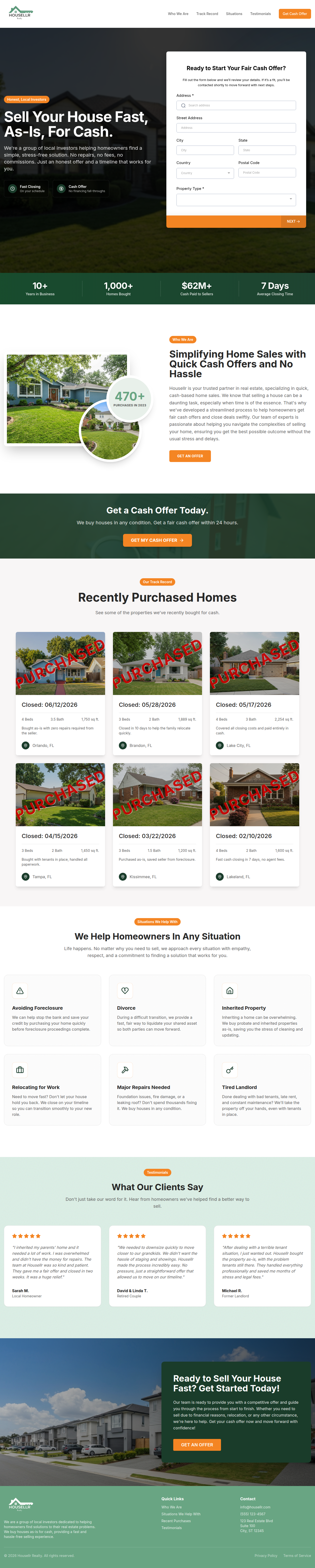 Housellr Realty Landing Page cover