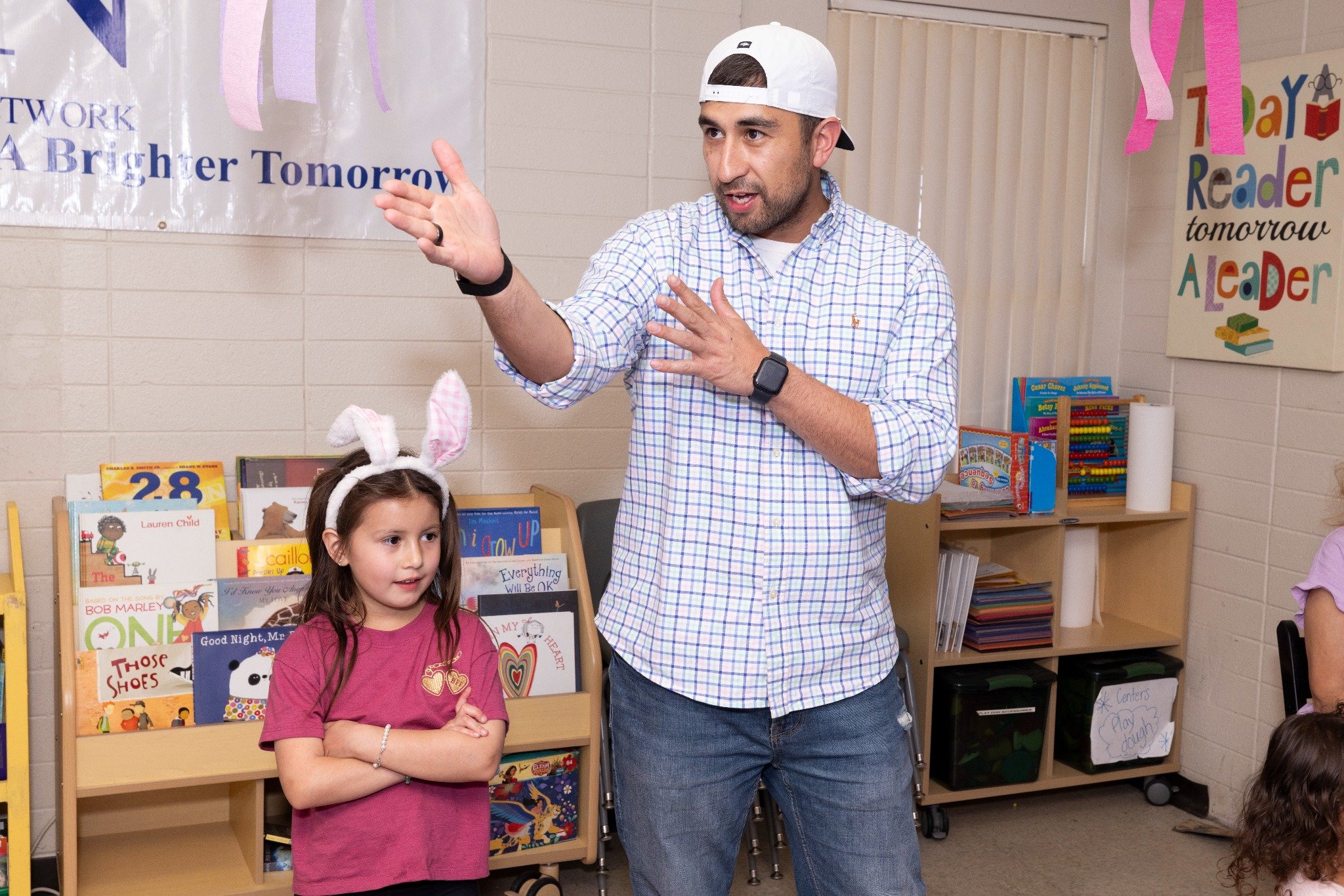 NYN volunteers helping kids at Sherman Gardens Annex