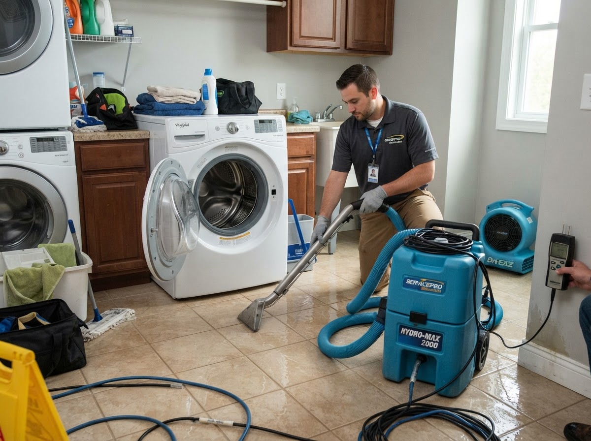Washing machine overflow cleanup near Daytona Beach