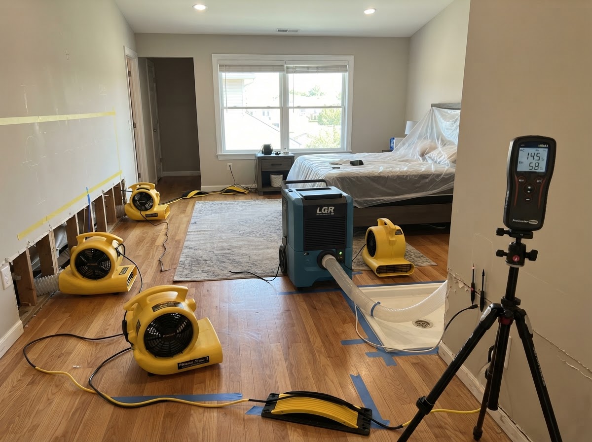 Structural drying and dehumidification in Daytona Beach