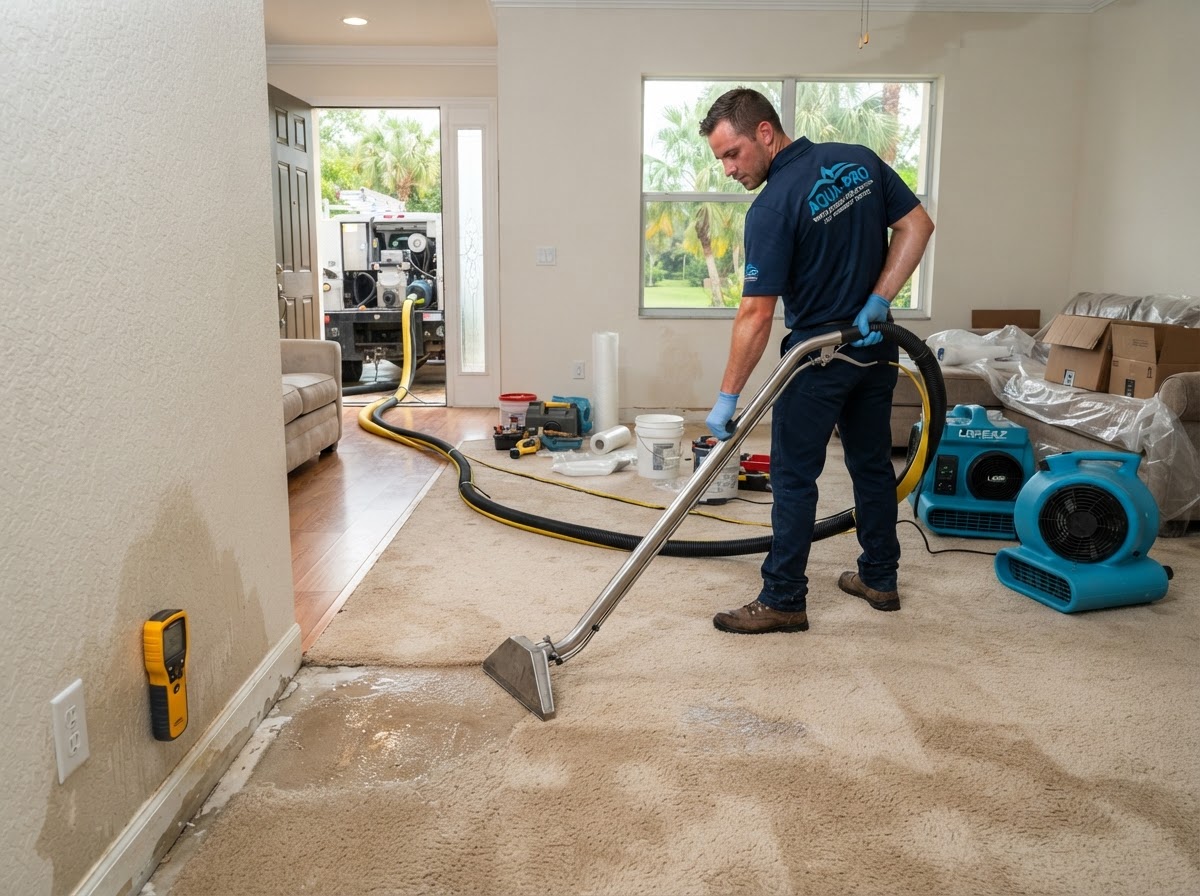 Residential water damage restoration in Daytona Beach