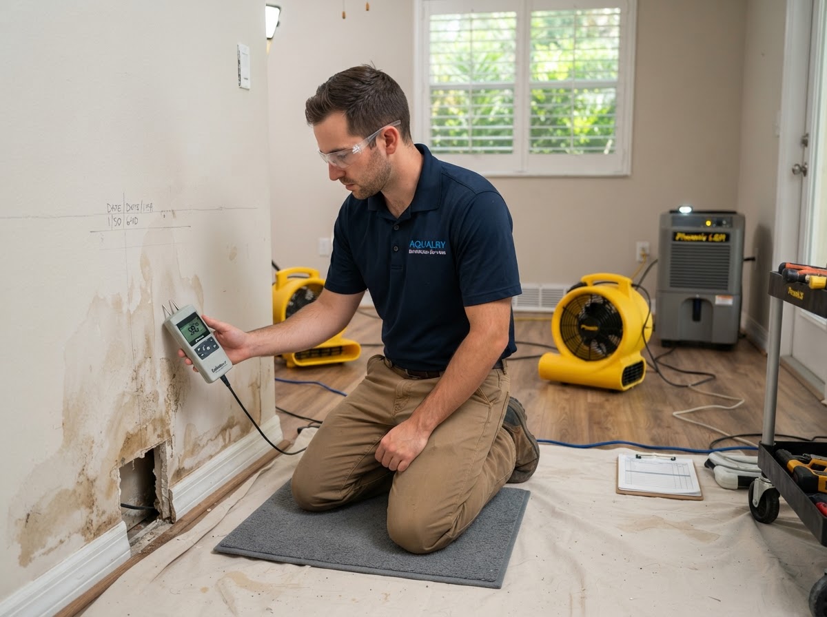 Water damage moisture monitoring near Daytona Beach