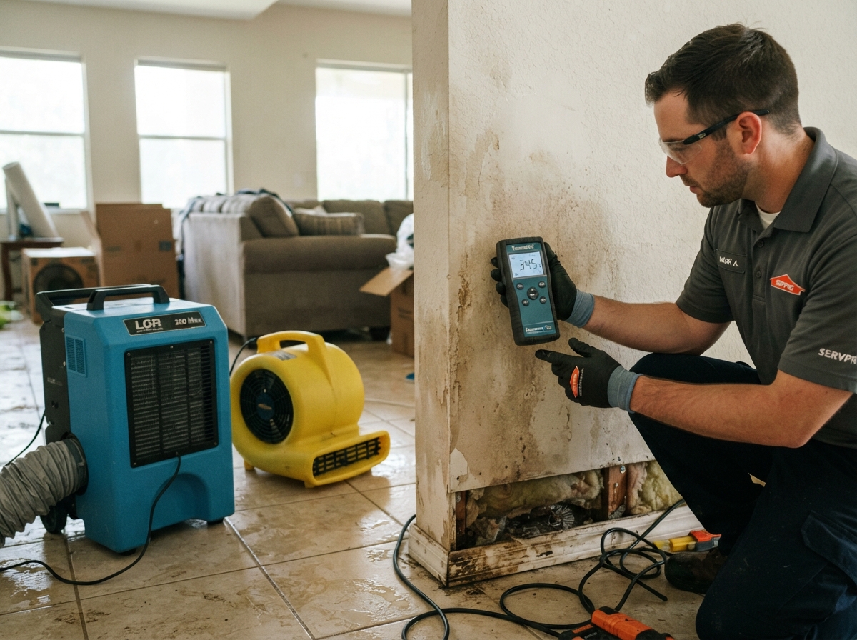 Hurricane water damage cleanup in Palm Coast, Florida