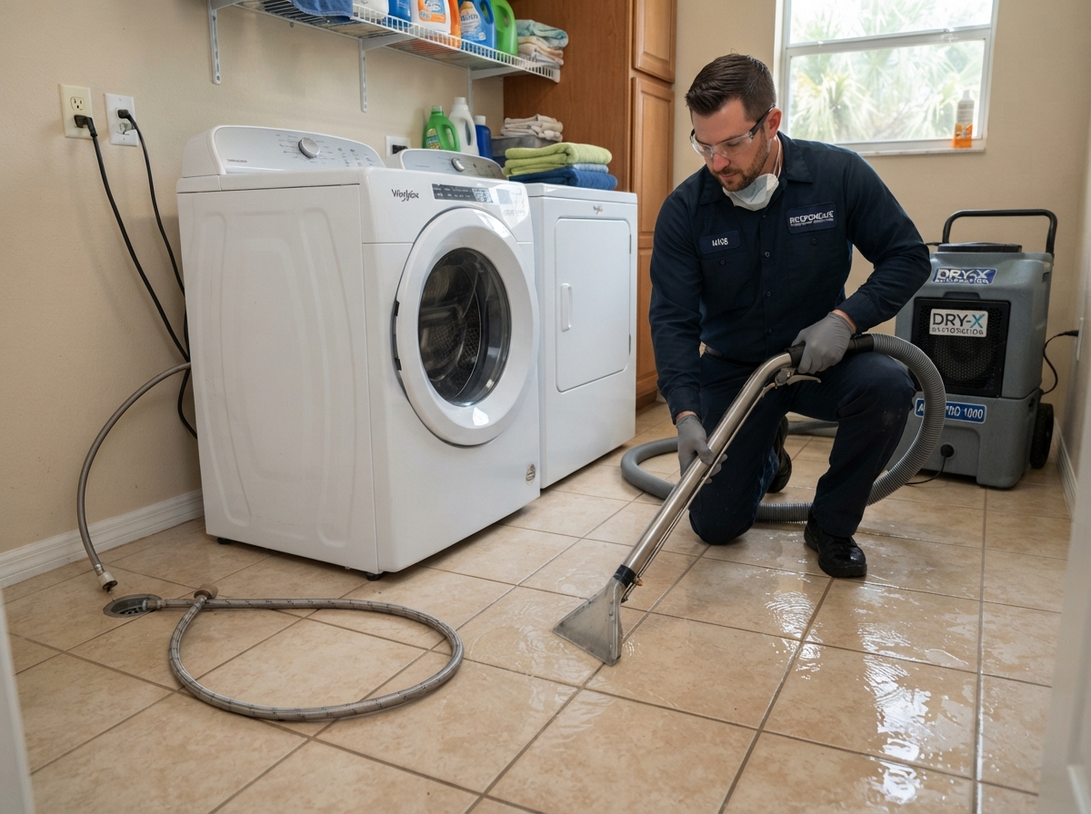 Washing machine overflow cleanup near Palm Coast