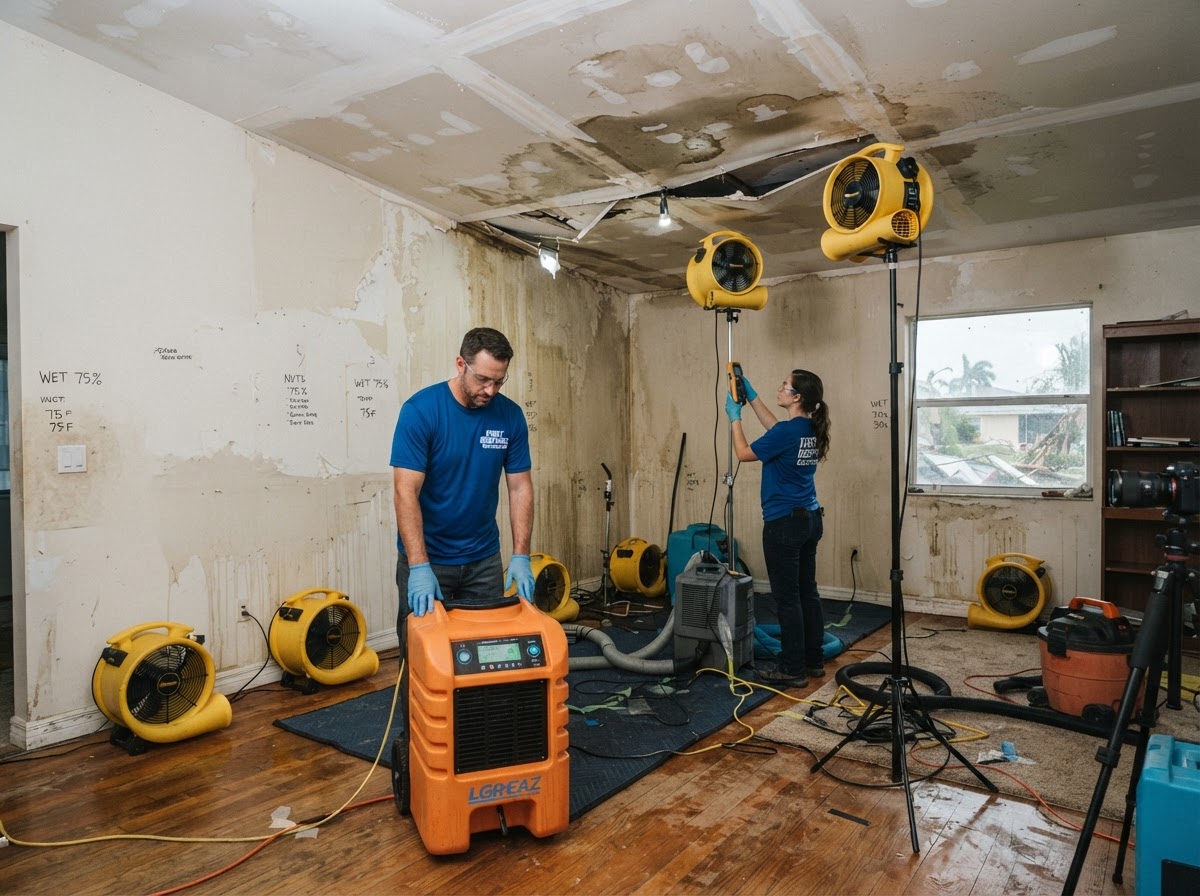 Storm and hurricane water damage restoration near Palm Coast