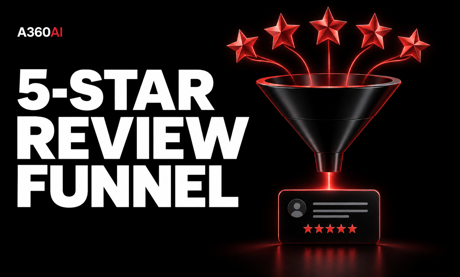 5-Star Review Funnel — A360 AI feature showcase