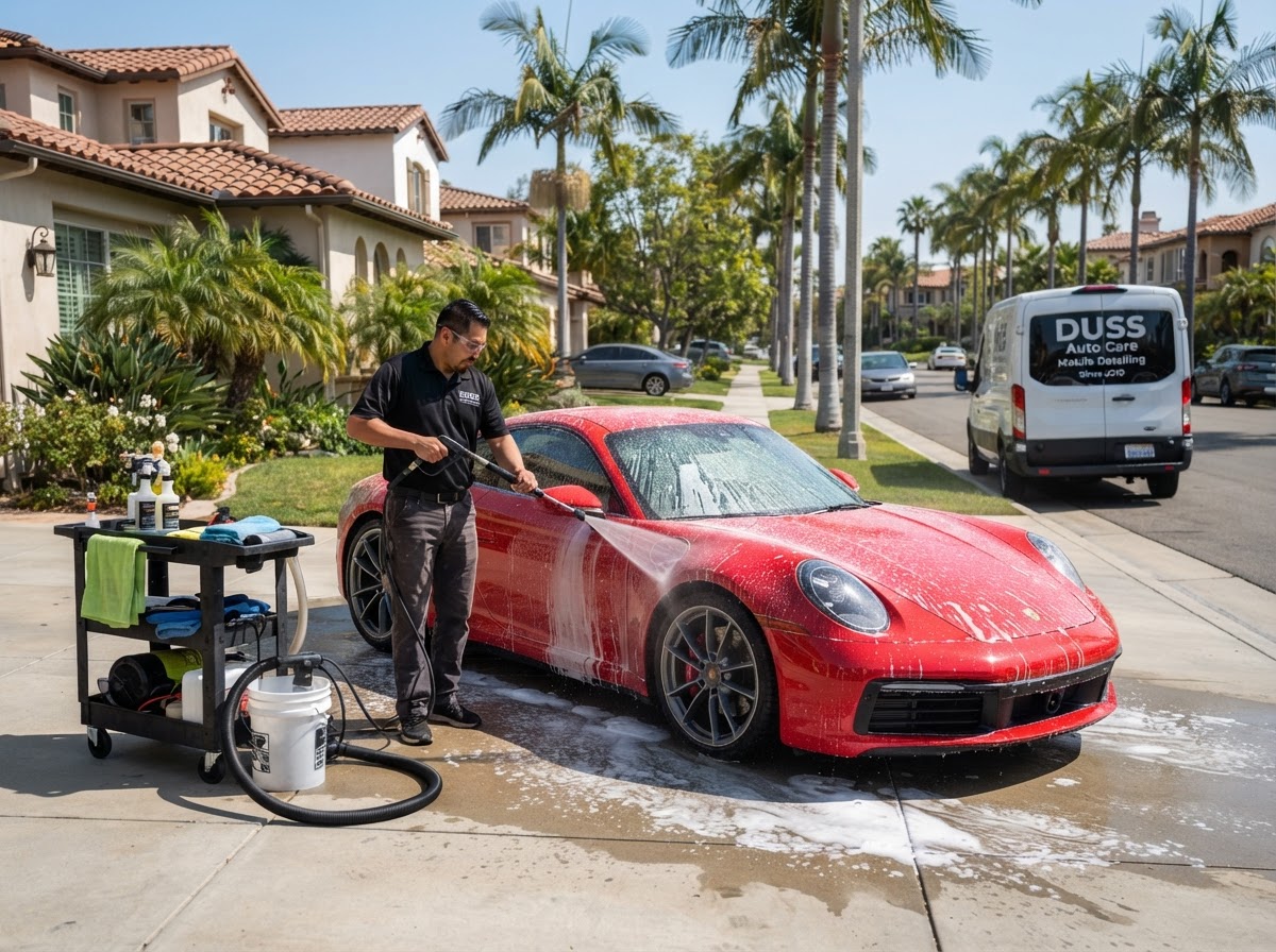 Mobile Driveway Detailing Setup