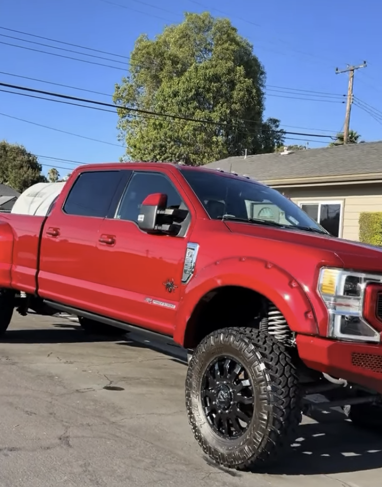 Red Truck Detail