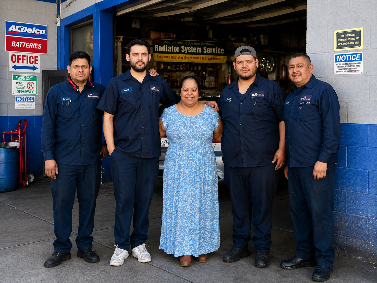 The experienced O R General Auto Repair team in their Van Nuys shop