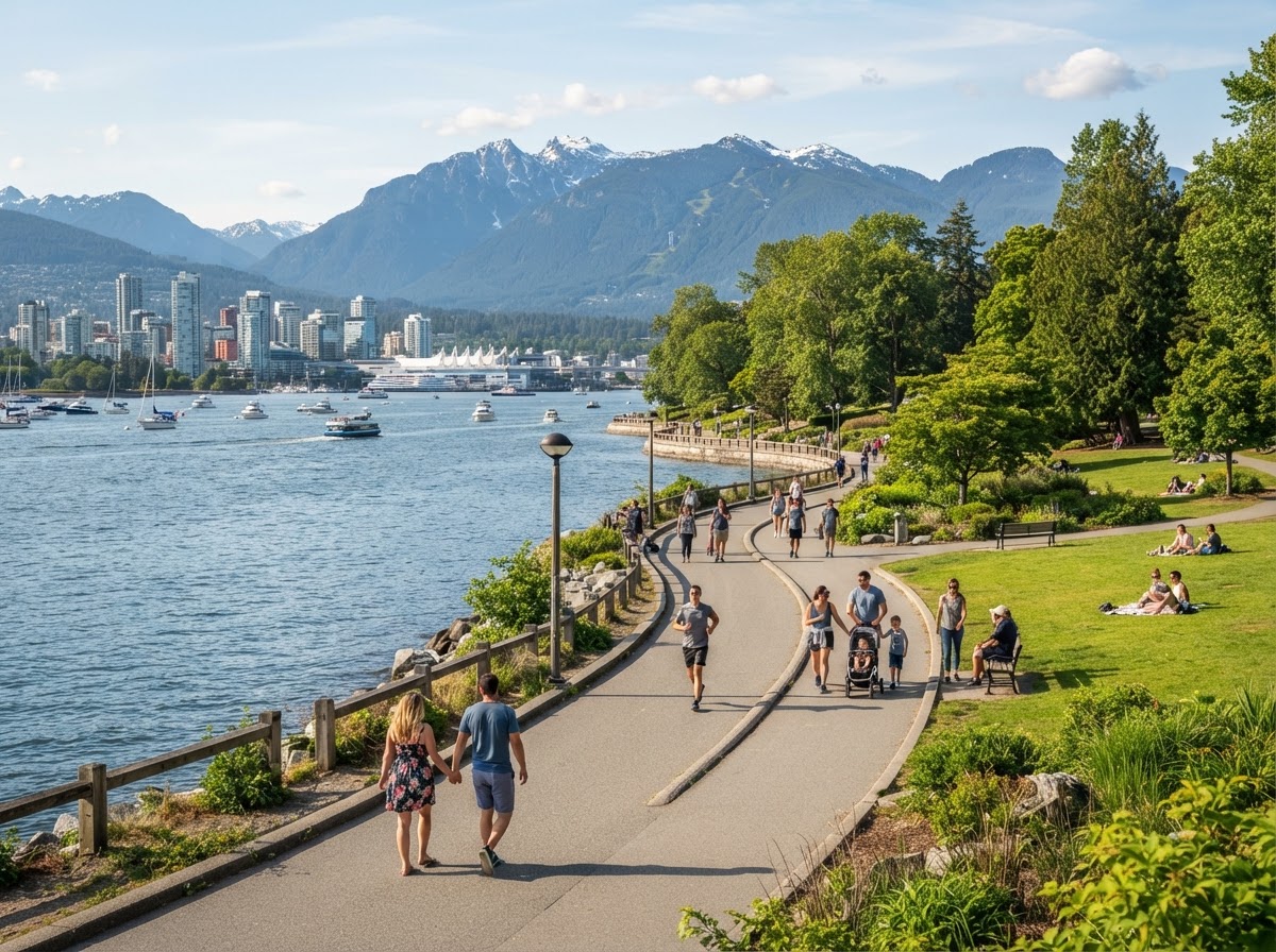 Waterfront park and walking path, North Vancouver