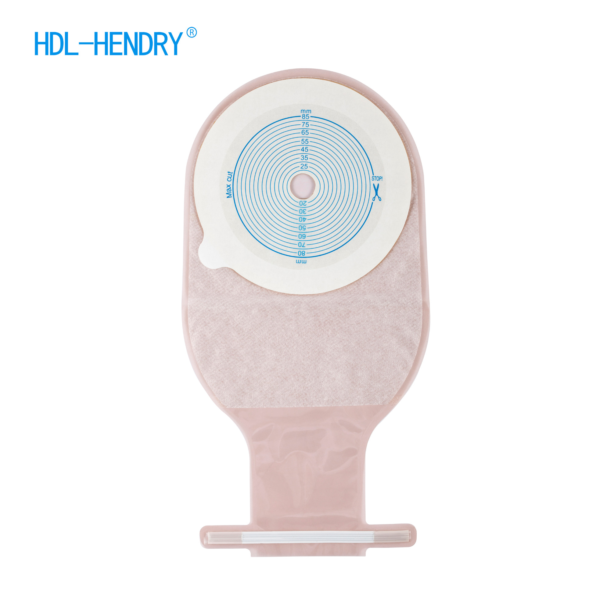 Bolsa de ostomía HDL 1104 - Bolsa drenable de una pieza con pinza