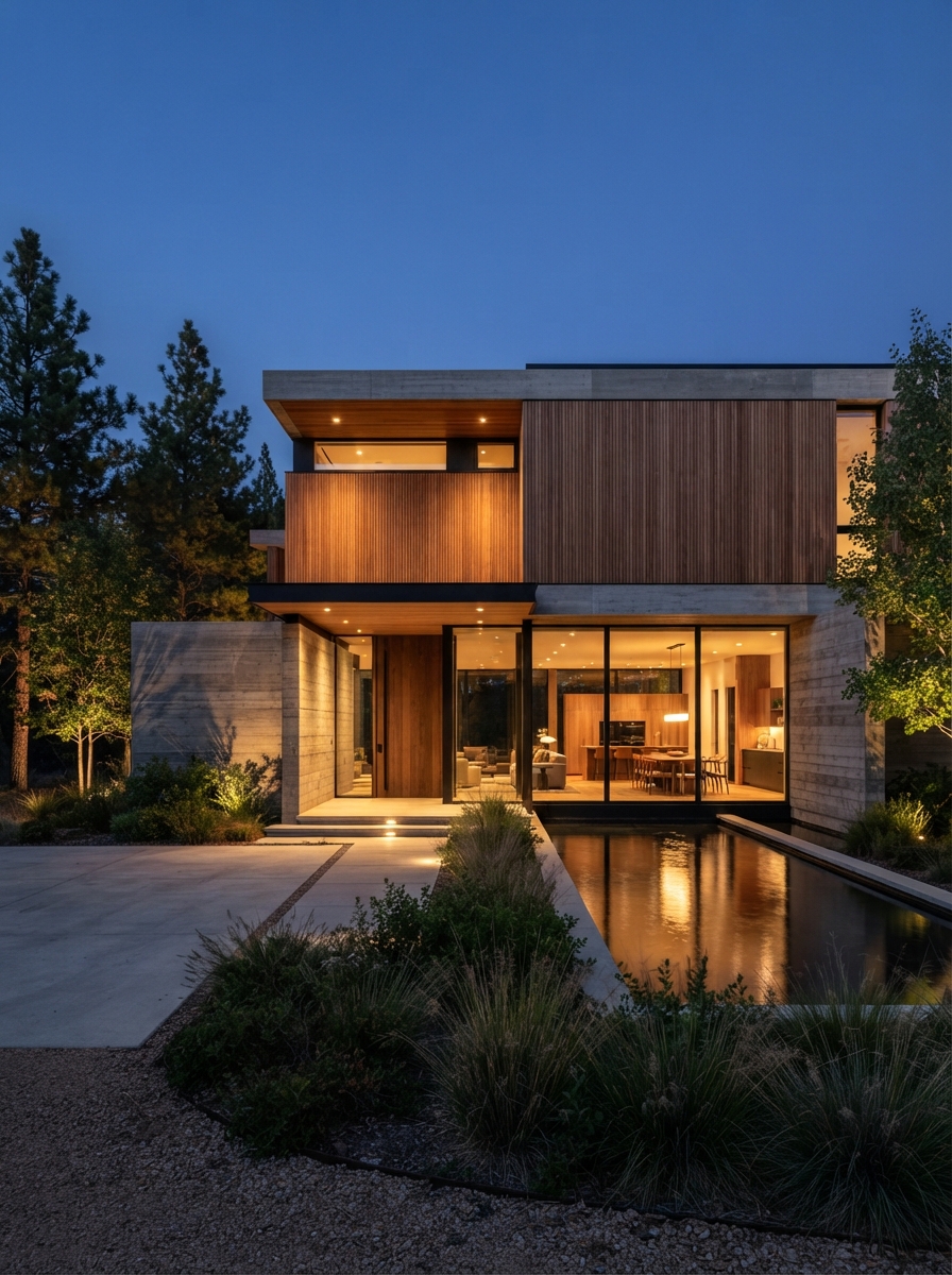 Fachada minimalista vivienda personalizada