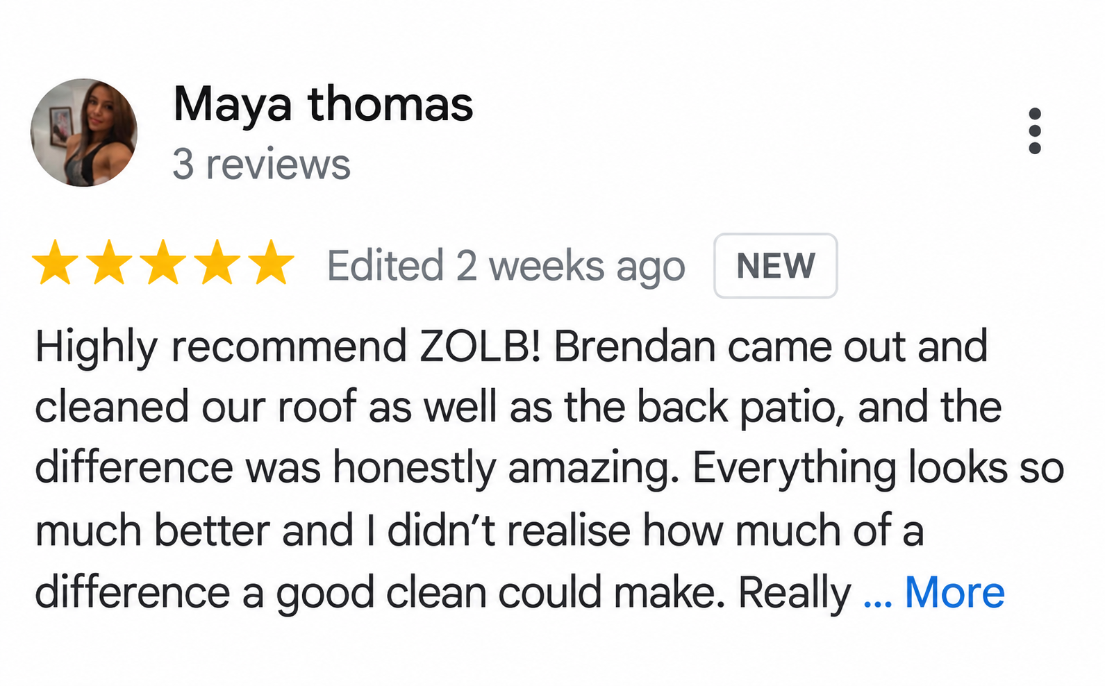 Maya thomas Google review