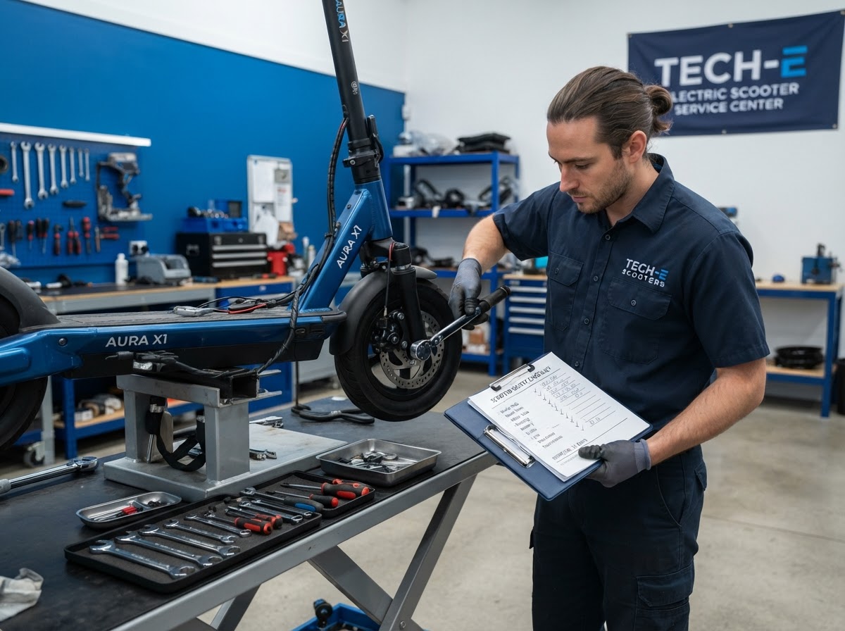 Safety inspection checklist for a micromobility device