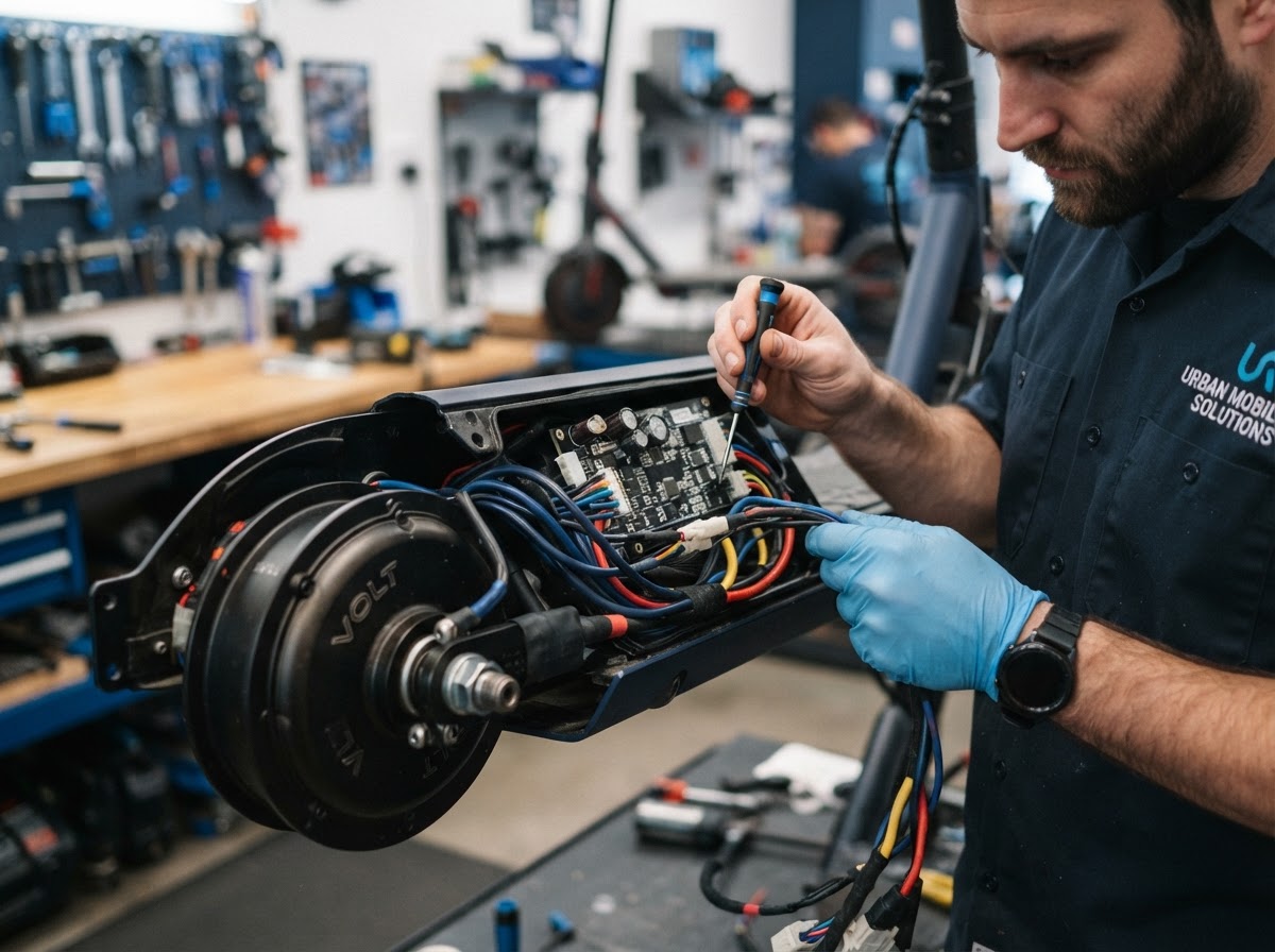 Electric scooter motor and controller wiring service