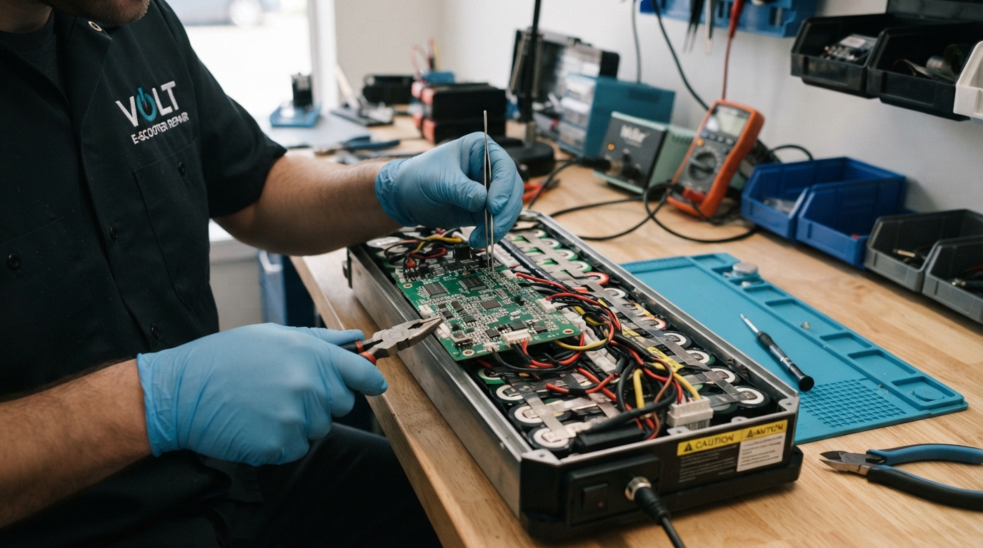 Lithium battery pack repair for electric scooters at Scooter Repair Winter Garden, serving Lighthouse Point, Broward County