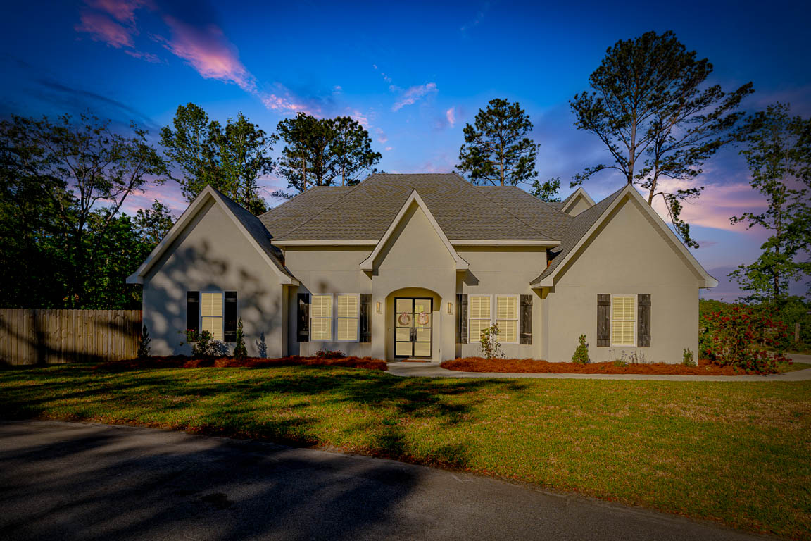 Golden Isles Custom Estate at Dusk - Custom home project in St. Simons Island, Georgia