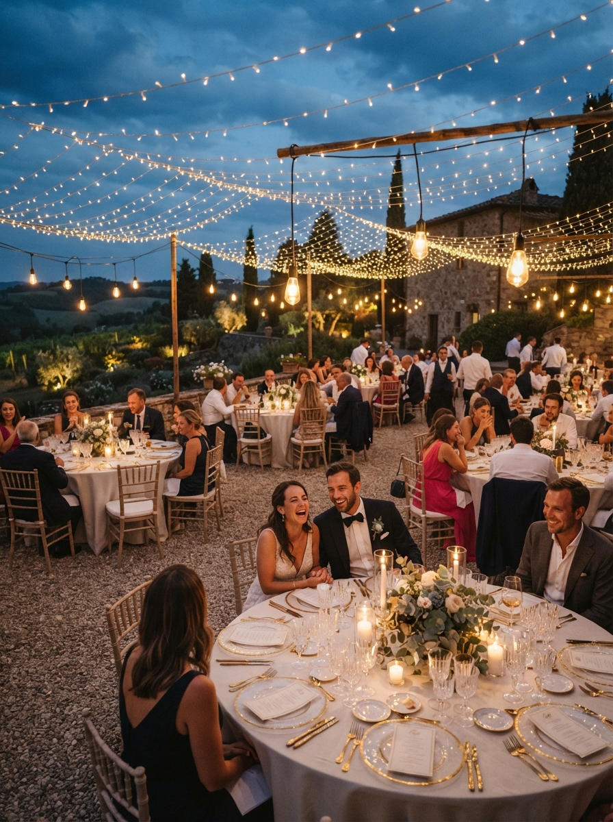Event & Wedding Lighting installation by Premium Holiday Lights in Salem, OR, professional lighting, warm evening ambiance