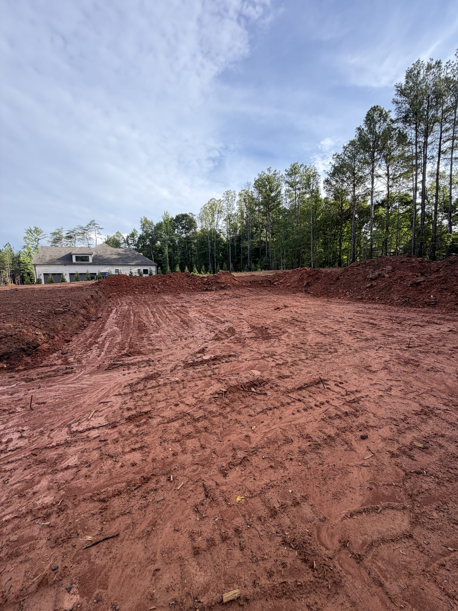 Cleared rural property after forestry mulching and land clearing work