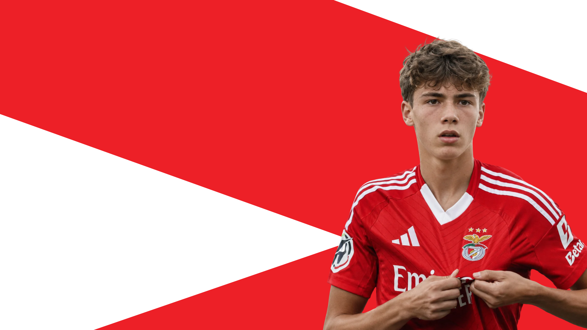 Benfica player in red jersey