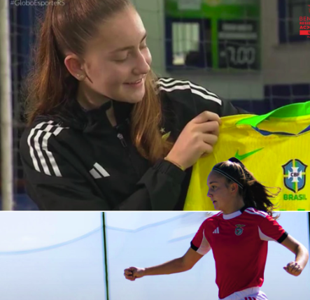Sophie Lottermann with a Brazil national team jersey