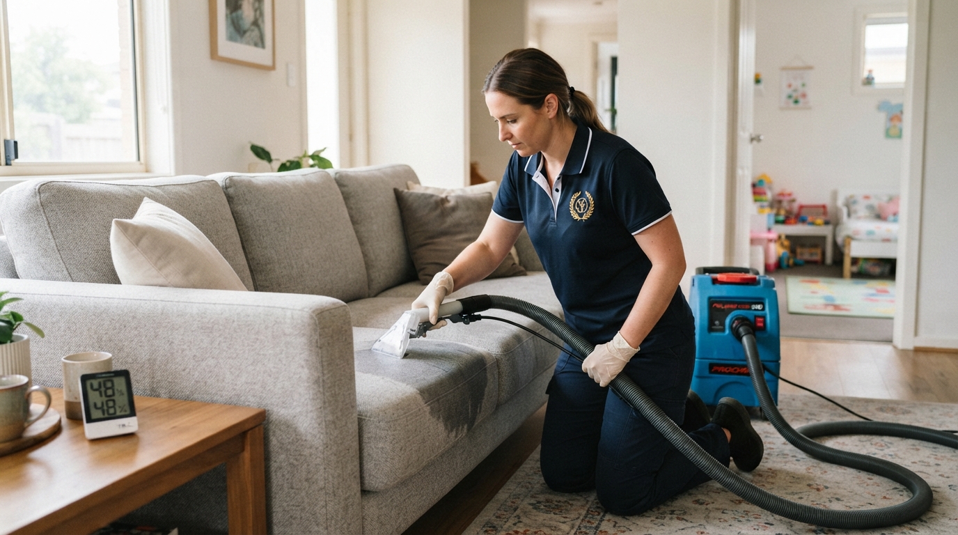 Ácaros en el sofá: qué reduce la carga de verdad si hay alergia — Professional Cleaning