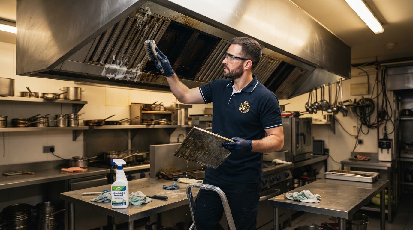 Desengrase de cocina industrial en Marbella: campana, conducto y filtros — Professional Cleaning