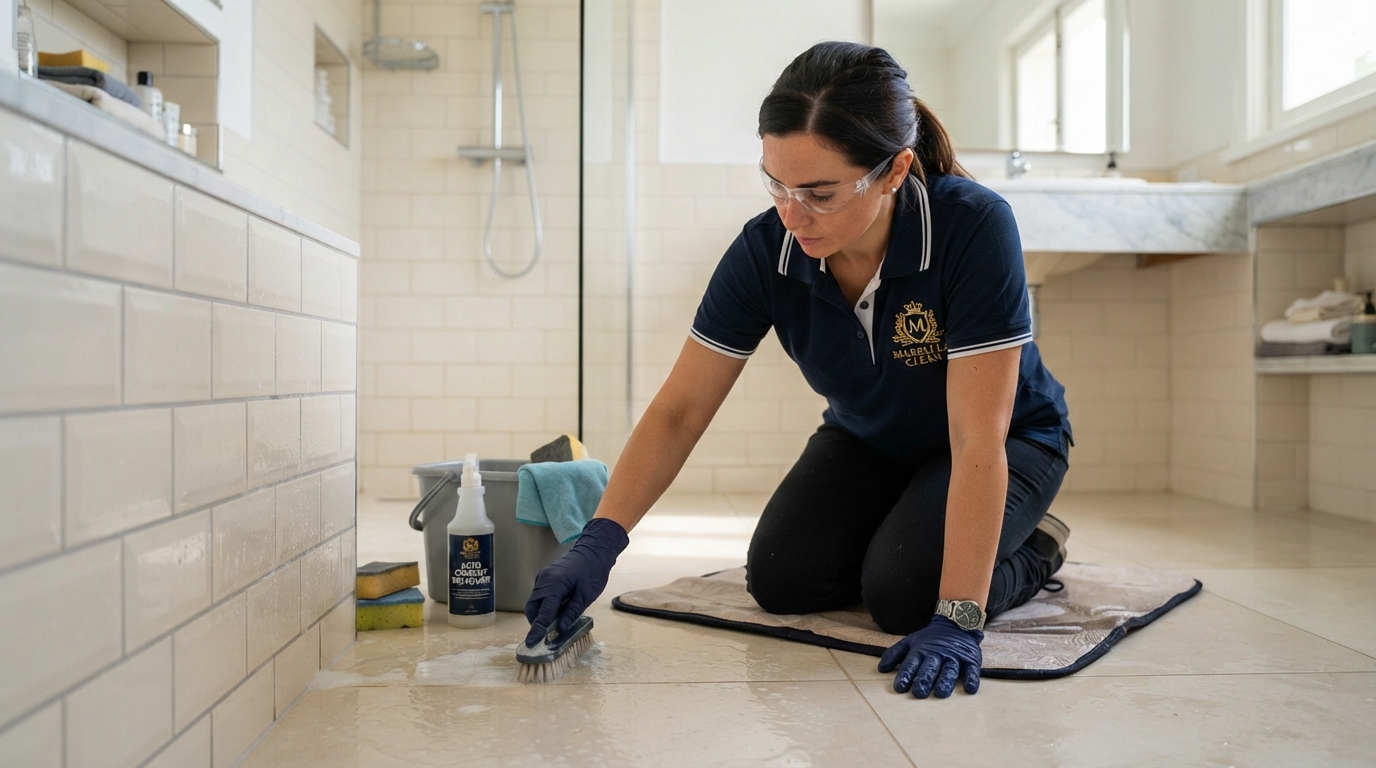 Limpieza de azulejos nuevos y rejuntado: quitar el velo de cemento cola