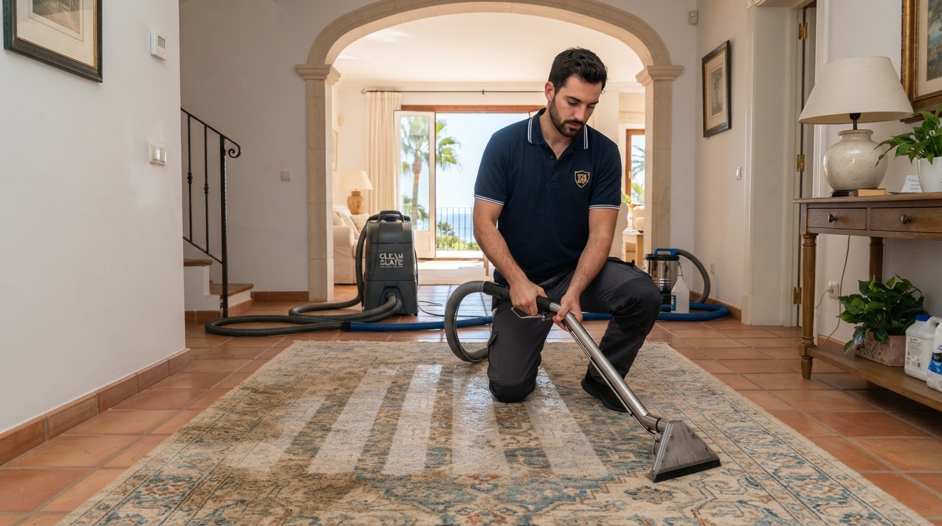 Cómo limpiar la moqueta de una oficina en Málaga: método y mantenimiento