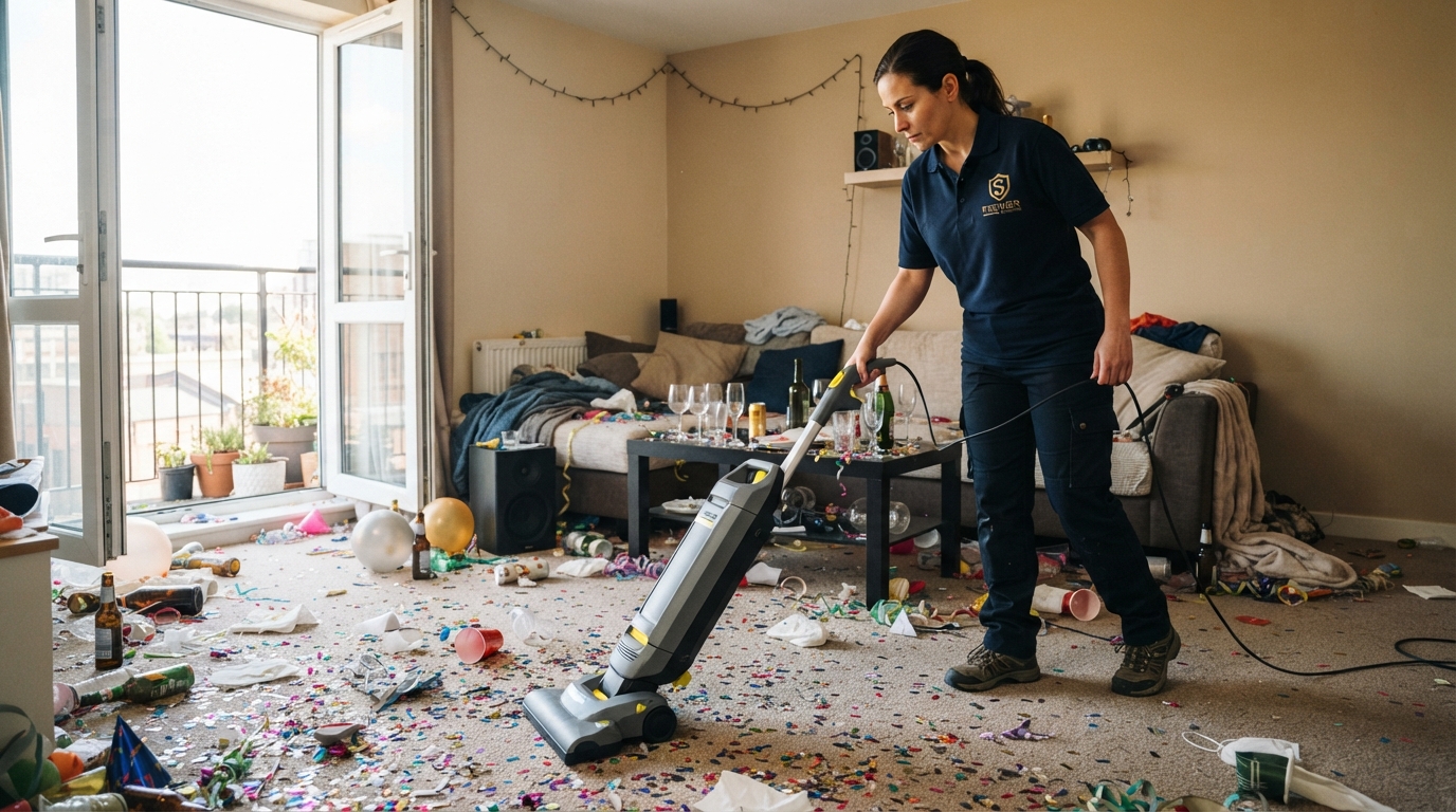 Cómo limpiar un Airbnb tras una fiesta: más allá de la limpieza de cambio