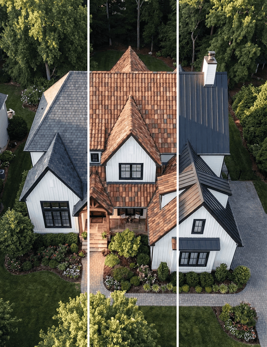 Recently replaced dark asphalt shingle roof on a Florida home