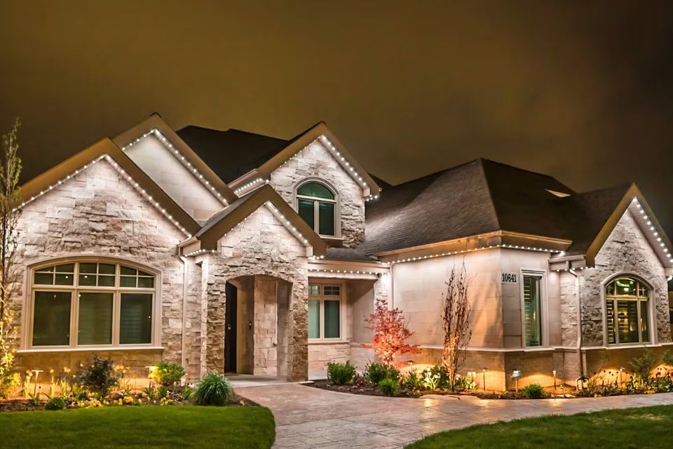 Premier Lumenary Pro Package luxury permanent LED lighting on a Rapid City SD home by BXT Lighting