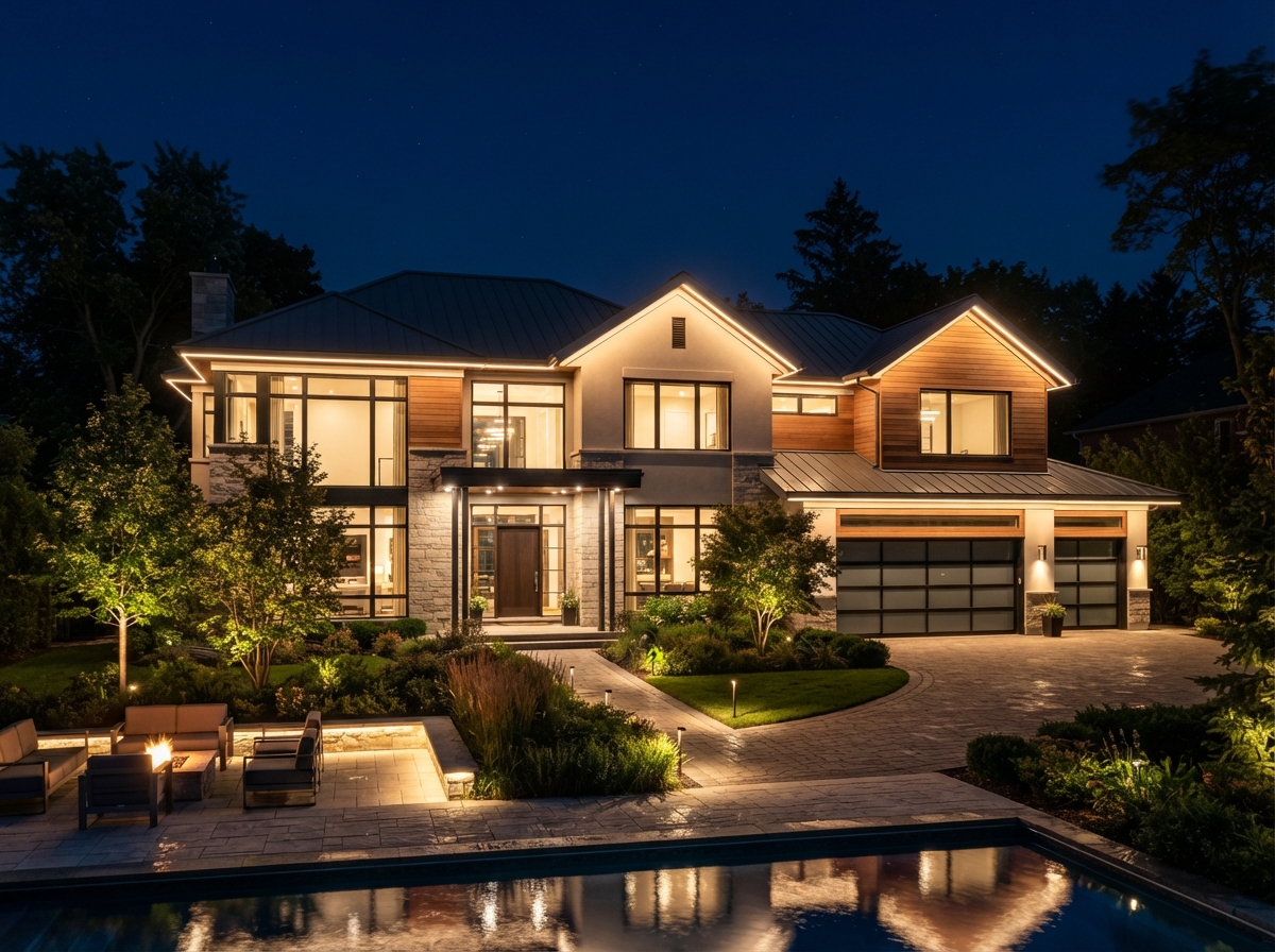 Accent Lighting installation by BXT Lighting in Rapid City SD — architectural lighting for Black Hills homes