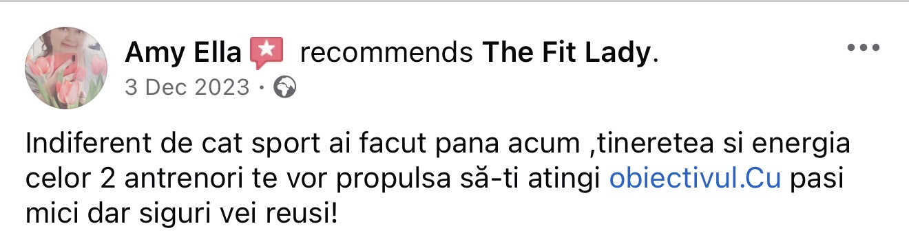 Testimonial Amy Ella - The Fit Lady